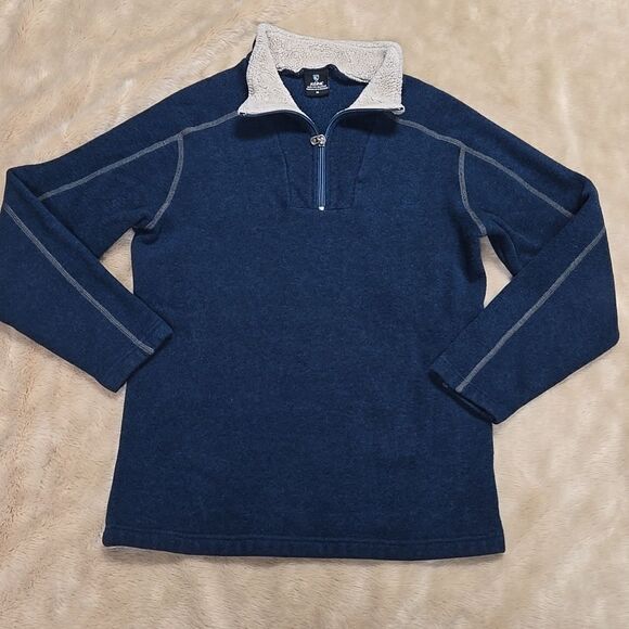 KUHL REVEL QUARTER ZIP MUTINY BLUE PULLOVER, SIZE MEDIUM - Picture 1 of 11
